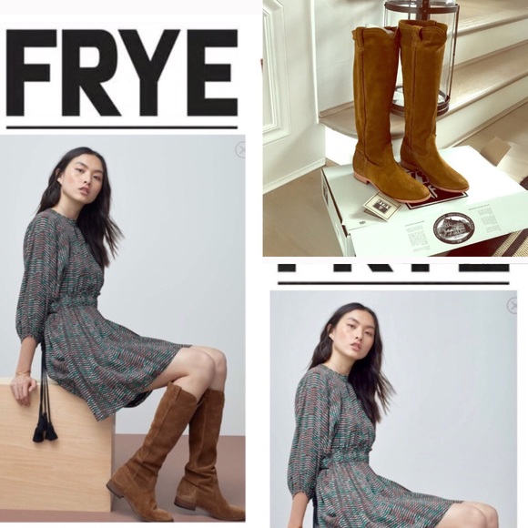 Frye NWT Cara Suede Tall Boot 8 w/ box - Picture 8 of 8